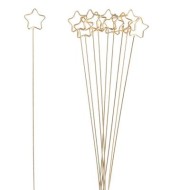 Стикер металлический Звездочка для открыток в букет 34,5см Цена за штуку