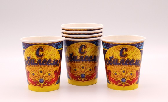 Стакан бумажный С Юбилеем 250мл*6шт Арт-334219