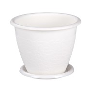 Горшок Розалия 1,2лит Белый с поддоном М-1424/ БАШ