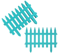 Заборчик пластиковый GOTIKA Бирюзовый 420*350мм (5секций) 210см