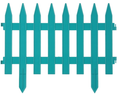 Заборчик пластиковый GOTIKA Бирюзовый 420*350мм (5секций) 210см