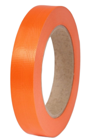 Лента Простая Тиснение дерево 2см*50ярд Оранжевая