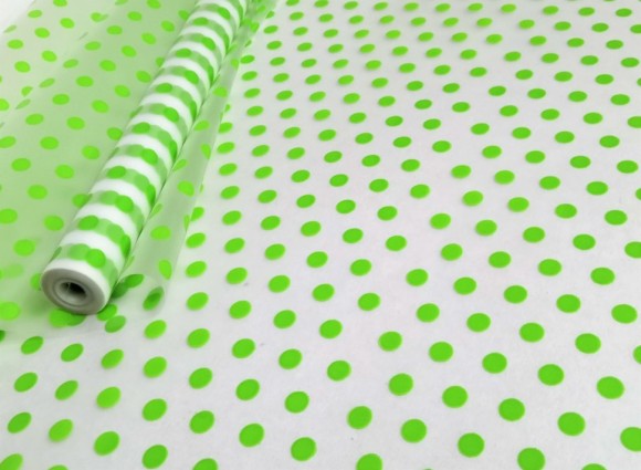 Пленка матовая Горошек Салатовый 70см/200гр