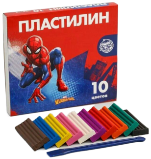Пластилин набор Супергерой Человек-паук 10цветов 150гр