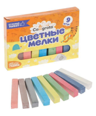 Мел цветной Набор 9штук квадратный Арт-3543404 Мел цветной Набор 9штук квадратный Арт-3543404