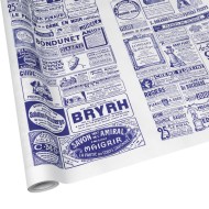 Бумага крафт Винтажная газета фиолет на белом 70см*10м