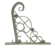 Крючок для подвесных кашпо настен пластик Ажур Белый Арт-965 (L-20см)