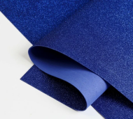 Фоамиран 1,8мм Глиттер Синий 60*70см (1уп/10шт)