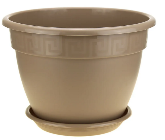 Горшок Антик 10лит D-32см Фраппе с поддоном Горшок Антик 10лит D-32см Фраппе с поддоном