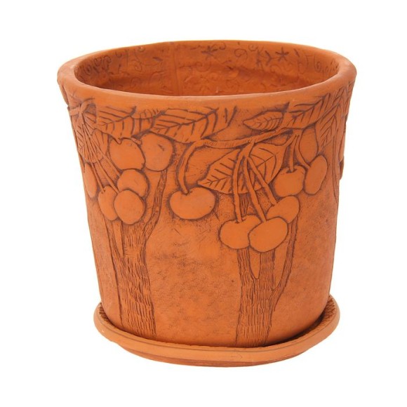 Кашпо Вишня №-1 (ЗОЛОТОЕ) D-13см