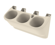 Горшок настенный Фитомодуль 590мм 3шт*2лит Слоновая кость (с прикорневым поливом)