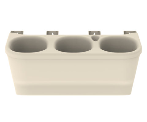 Горшок настенный Фитомодуль 590мм 3шт*2лит Слоновая кость (с прикорневым поливом)