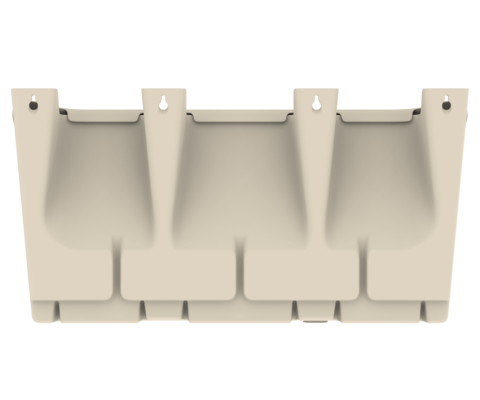 Горшок настенный Фитомодуль 590мм 3шт*2лит Слоновая кость (с прикорневым поливом)