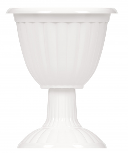Горшок вазон на высокой ножке Жасмин 12лит Белый М-1390 (D-35см)