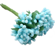 Набор Тычинки для искусственных цветов Голубые 12шт