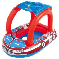 Круг для плавания с сидением и тентом Пожарная машина 81*58см (от 1-2лет) Арт-499337