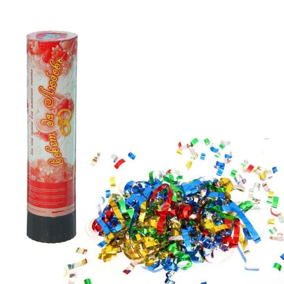 Пневмохлопушка 11см Совет да любовь Арт-484346 Пневмохлопушка 11см Совет да любовь Арт-484346