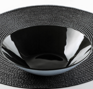 Тарелка стекляная Блэк Арт-4540976 D-18cм