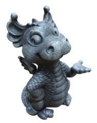 Фигурка Дракончик Шика серебро Арт-Ф266с 48см