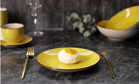 Тарелка керамическая Морской мир D-19см Жёлтая Арт-4933217 Тарелка керамическая Морской мир D-19см Жёлтая Арт-4933217