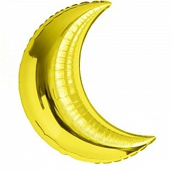 Шар фольгированный 36/91см Полумесяц золото Арт 901555О