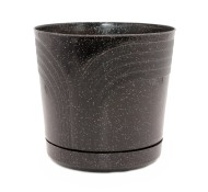 Горшок Корад 150мм Черный с поддоном высота 14см