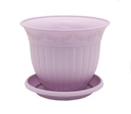 Горшок Виноград 240мм Сиреневый с поддоном высота 20см