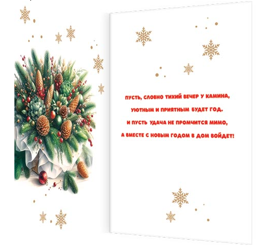 Открытка Уюта и тепла в Новом году Арт 2-04-5251