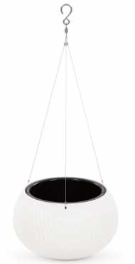 Горшок Жемчужина подвесной 7лит Белый М-8726 (с подвесом - трос)