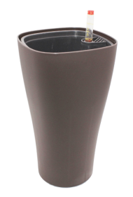 Горшок 1007 Матовый Шоколад 2лит (с автополивом)