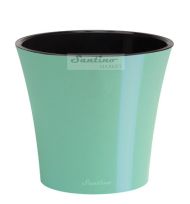 Горшок Santino АРТЕ 5лит Мятный-Чёрный (с дренажной системой)