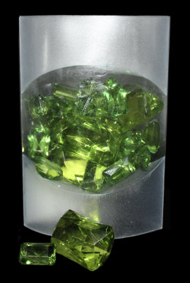 Камешки кристалы смесь зеленые 100гр KS-4402