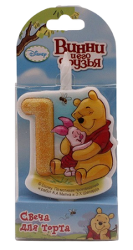 Свеча Цифра 1 Винни Пух 3601