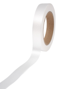 Лента Простая Тиснение дерево 2см*50ярд Белая