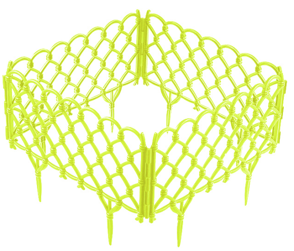 Заборчик пластиковый Фаберже Лимонный 400*280мм (7секций)