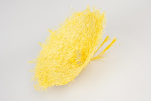 Каркас для букета Круглый с бахромой лен лимонный