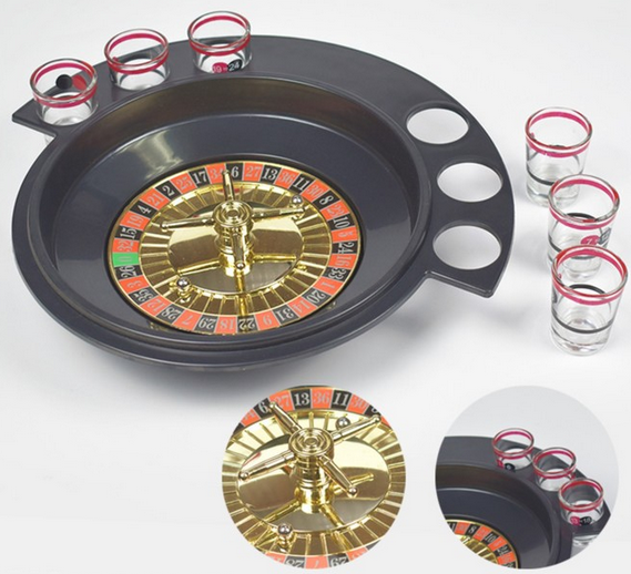 Игра рулетка Алко Вегас D-30см 6стопок Арт-425962