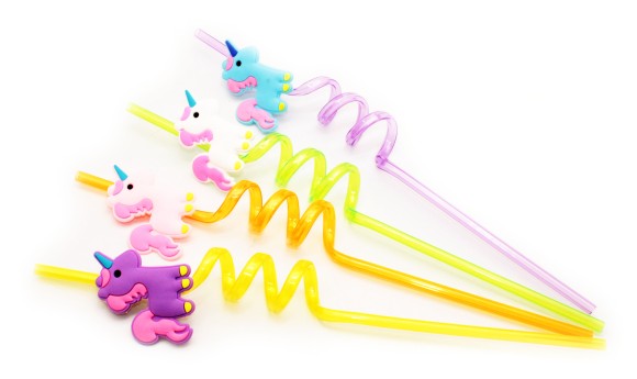 Трубочки для коктейля Единорог 4шт Арт-5046484