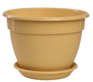 Горшок Антик 2,6лит D-19см Крем с поддоном