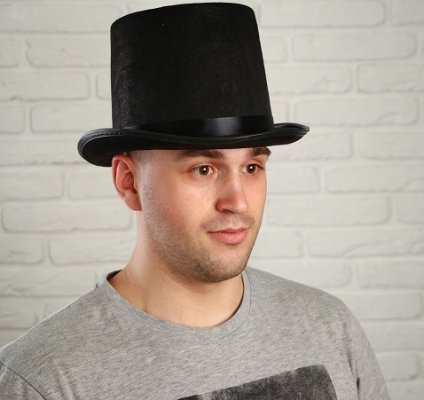 Шляпа Цилиндр Чёрный р-р 56-58 Арт-327014