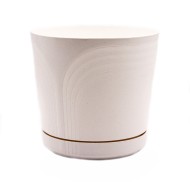 Горшок Корад 210мм Белый с поддоном высота 20см