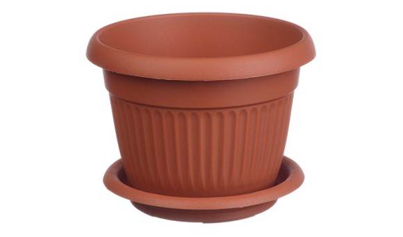 Горшок Ливия D-160мм Терракот 1,4лит с поддоном М-3010
