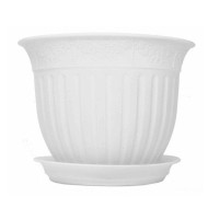 Горшок Виноград 1,6лит D-19см Белый с поддоном