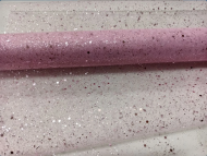 Сетка Фатин с блестками Светло розовая 48см*5м