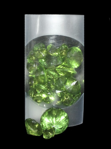 Камешки кристалы смесь зеленые 150гр KS-4392