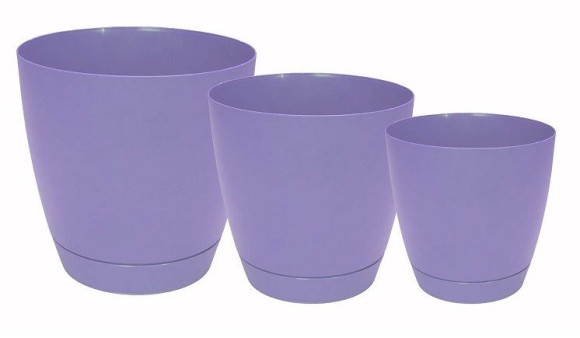 Горшок Камея 1,4лит Лаванда с поддоном (D-138мм)