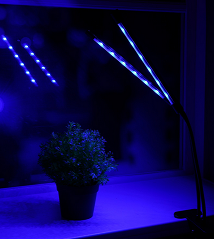 Фитолампа светодиодная 250мм 18вт USB биколорный/прищепка/с таймером Арт-7013635