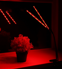 Фитолампа светодиодная 250мм 18вт USB биколорный/прищепка/с таймером Арт-7013635