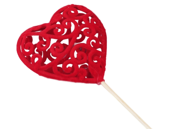 Стикер Сердце Резное Красное 8см*50см Арт-71805