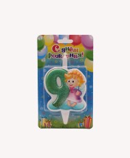 Свеча Цифра 9 Ангелок 3549